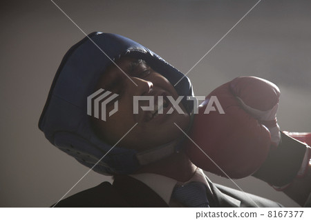 Boxer striking opponent 8167377