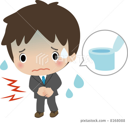 A businessman in need of diarrhea - Stock Illustration [8168088] - PIXTA