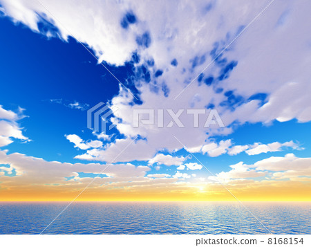 Wind and clouds with the sea 8168154