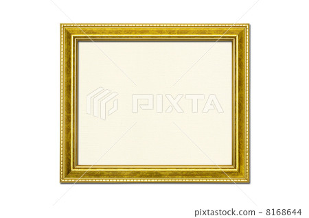 Antique gold frame picture frame white canvas 8168644