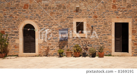 Inner court of monastery Toplou Inner court of monastery Toplou 8169191