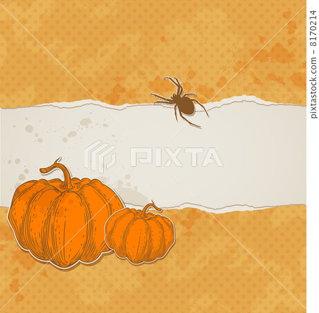 Halloween background with torn paper 8170214