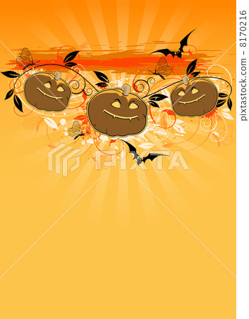 Background with pumpkins 8170216