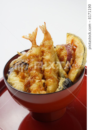 米飯和油炸魚碗 8171190