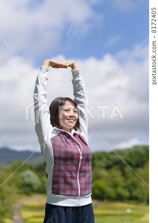 Women stretching Women stretching 8172405