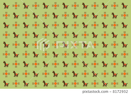 斯堪的納維亞馬圖案背景 8172932