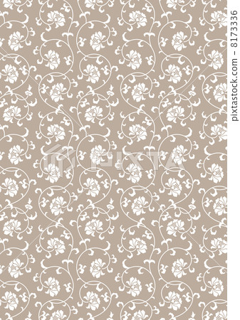 白花草灰色白色輪廓 8173336