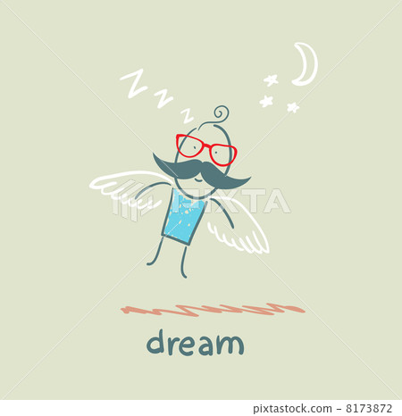 man flying in a dream 8173872