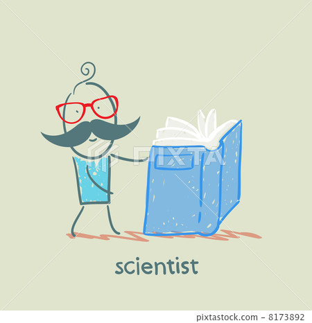 scientist reading a book - Stock Illustration [8173892] - PIXTA