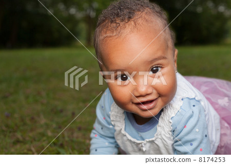 Close up of a little african girl Close up of a little african girl 8174253
