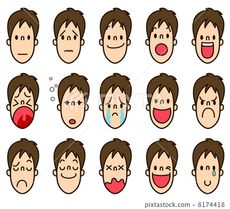 Boys' facial expression 15_ color Boys' facial expression 15_ color 8174418