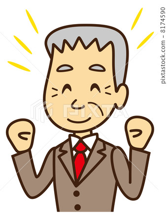 Mature businessman is brightly energetic 8174590
