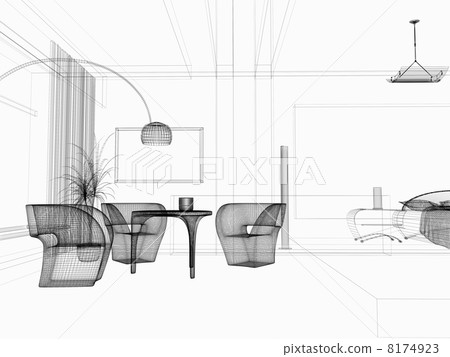 Modern dining room Modern dining room 8174923