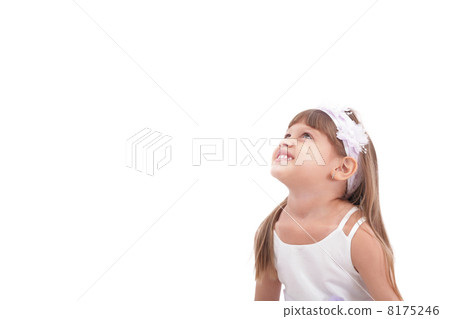 Portrait of a beautiful girl, isolated on white Portrait of a beautiful girl, isolated on white 8175246