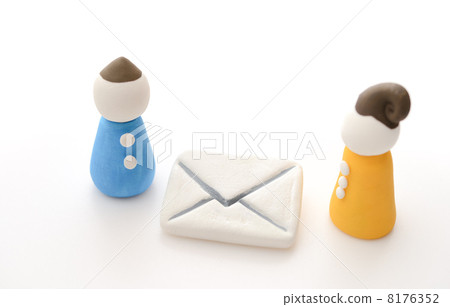 Clay men and women and letters 8176352