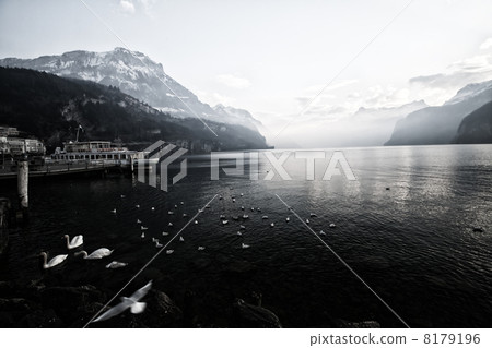 Beautiful lake in Switzerland 8179196