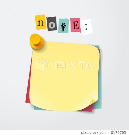 Blank paper stickers. Template for a text 8179765