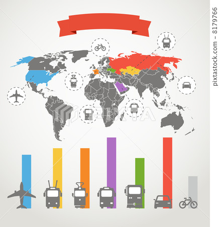 Color infographic transport scheme 8179766