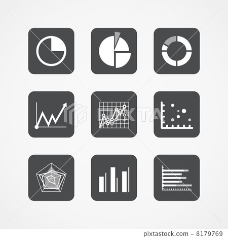 Information chart icons collection - Stock Illustration [8179769] - PIXTA
