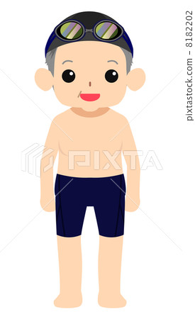 Senior men _ swimwear - Stock Illustration [8182202] - PIXTA