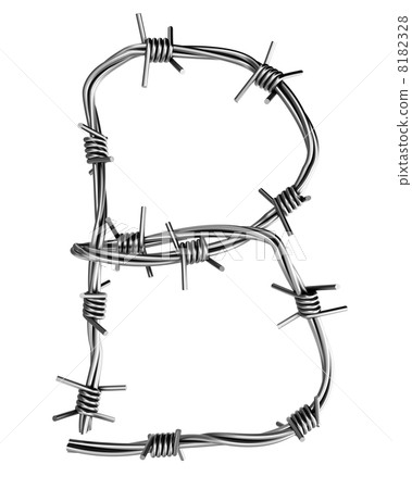 Barbed wire alphabet, B 8182328