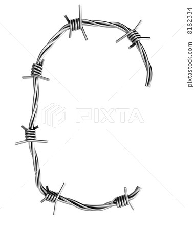 Barbed wire alphabet, C 8182334