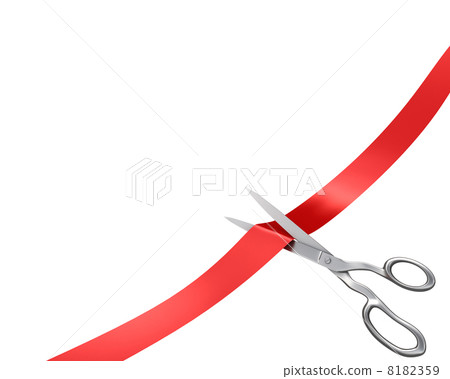 Scissors cut ribbon, corner version Scissors cut ribbon, corner version 8182359