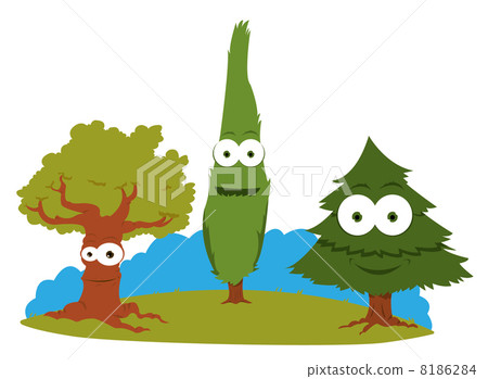 Funny Trees - Stock Illustration [8186284] - PIXTA