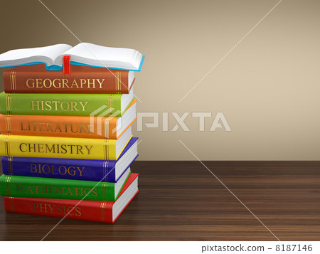 Multi colored book stack Multi colored book stack 8187146