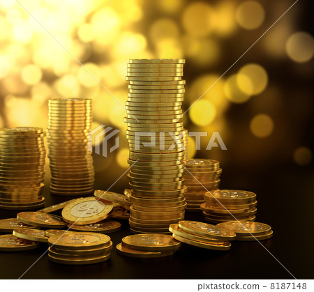 Gold coin stack Gold coin stack 8187148