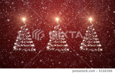 Christmas trees with falling snowflakes and stars Christmas trees with falling snowflakes and stars 8188366