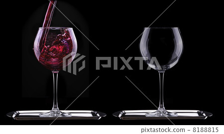 full and empty wine glass 8188815