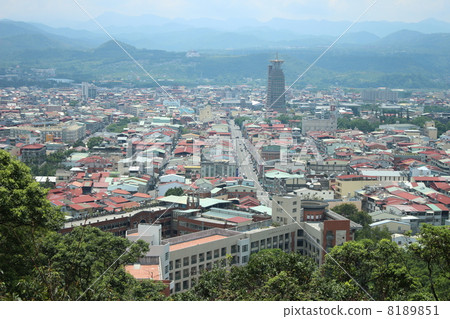 台灣埔里市景觀全景 8189851