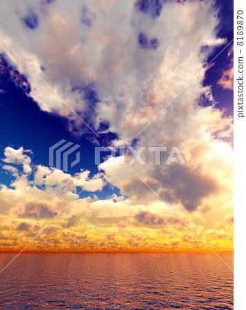 Wind and clouds with the sea 8189870