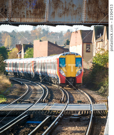 Rail tracks in bright summer day 8190453