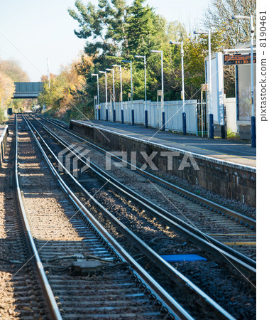 Rail tracks in bright summer day 8190461