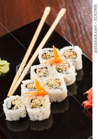 sushi with chopsticks 8192906