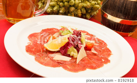 Meat Carpaccio with Parmesan Cheese Meat Carpaccio with Parmesan Cheese 8192918
