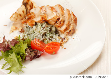 chicken fillet with vegetables and rice chicken fillet with vegetables and rice 8193858