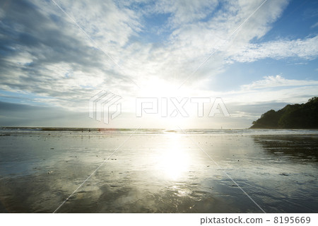 Sunset beach Borneo island Sunset beach Borneo island 8195669