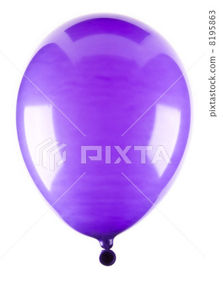 Vibrant purple balloon isolated on white Vibrant purple balloon isolated on white 8195863