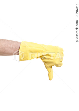 hand in glove isolated on white 8196035