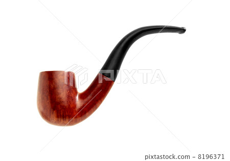 brown tobacco pipe color image isolated 8196371