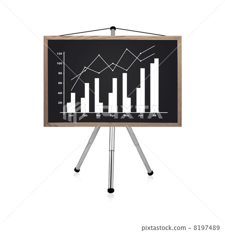 blackboard with chart 8197489