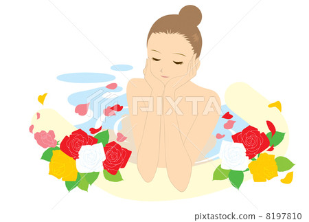 一個女人在洗澡 8197810