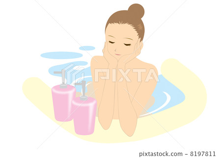 一個女人在洗澡 8197811