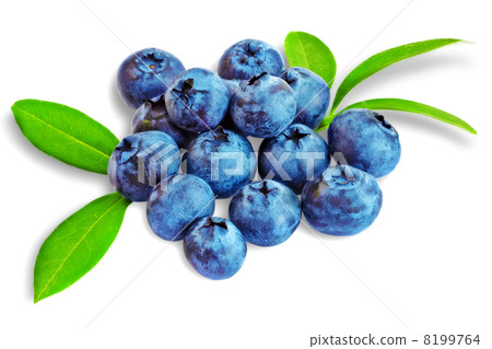 Heap  fresh blueberrys  isolated on white background 8199764