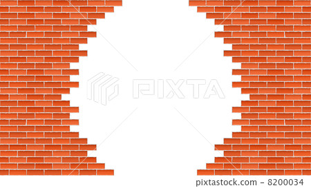 Broken brick wall 8200034