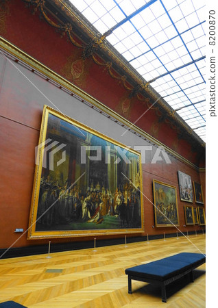 French painting exhibition space at the Louvre Museum 8200870