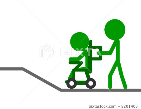 Nursing care with a wheelchair 8201403